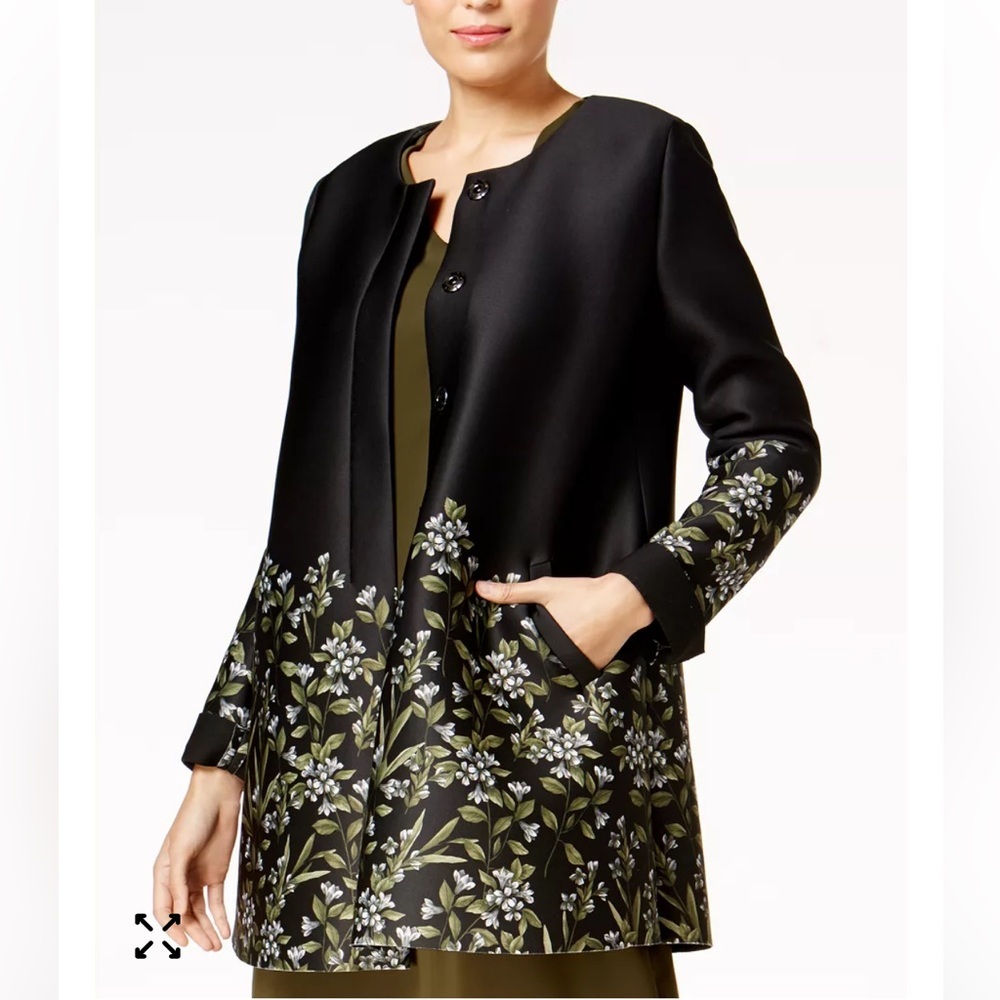 Alfani Black Floral Women's Cape
